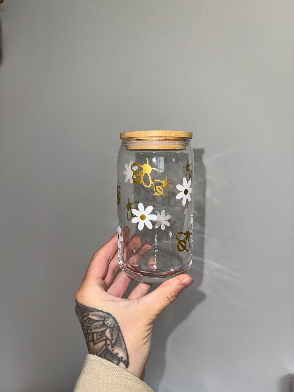Flower Bees - Glass Tumbler