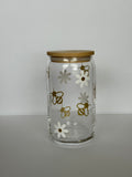 Flower Bees - Glass Tumbler