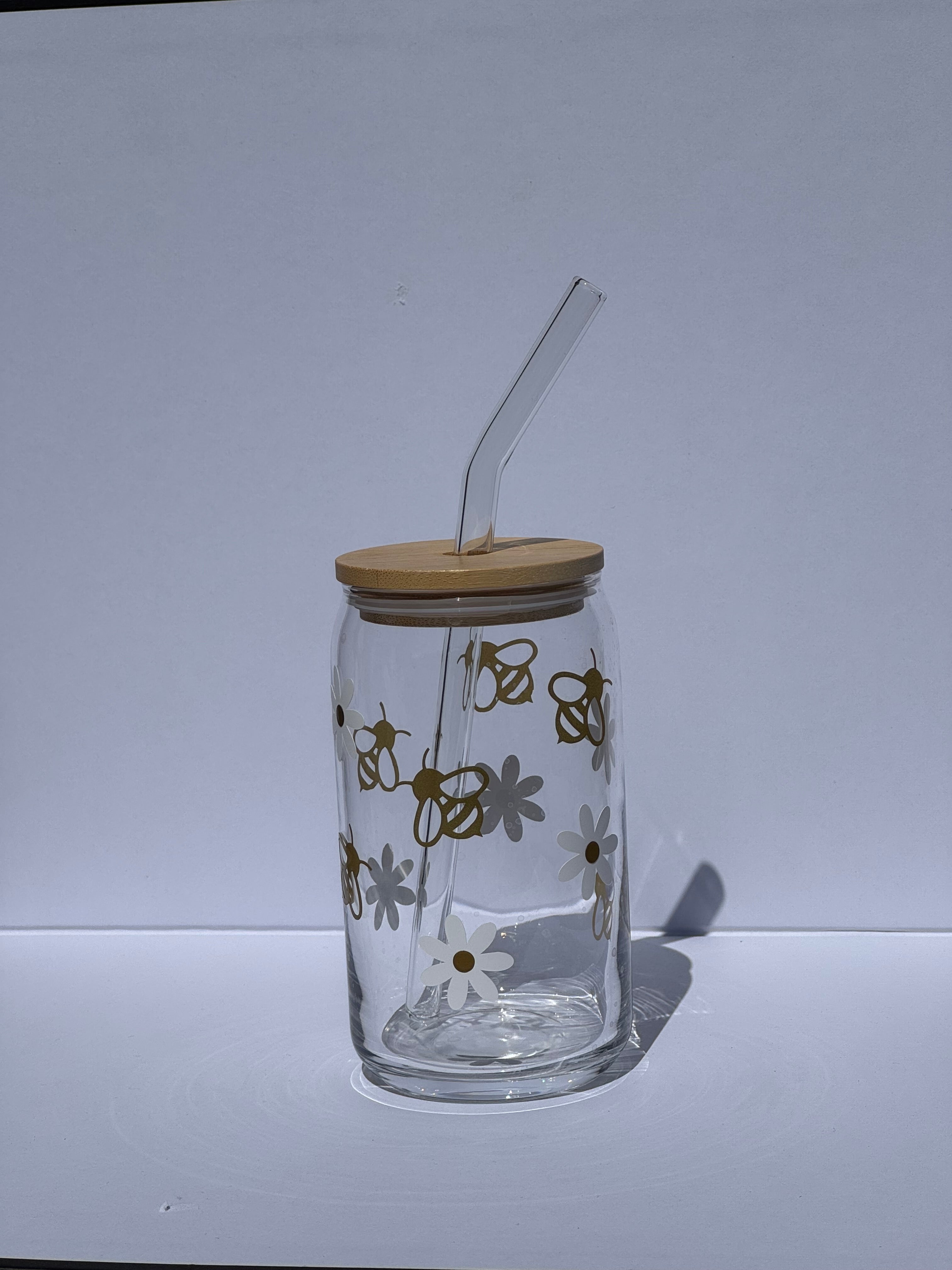 Flower Bees - Glass Tumbler