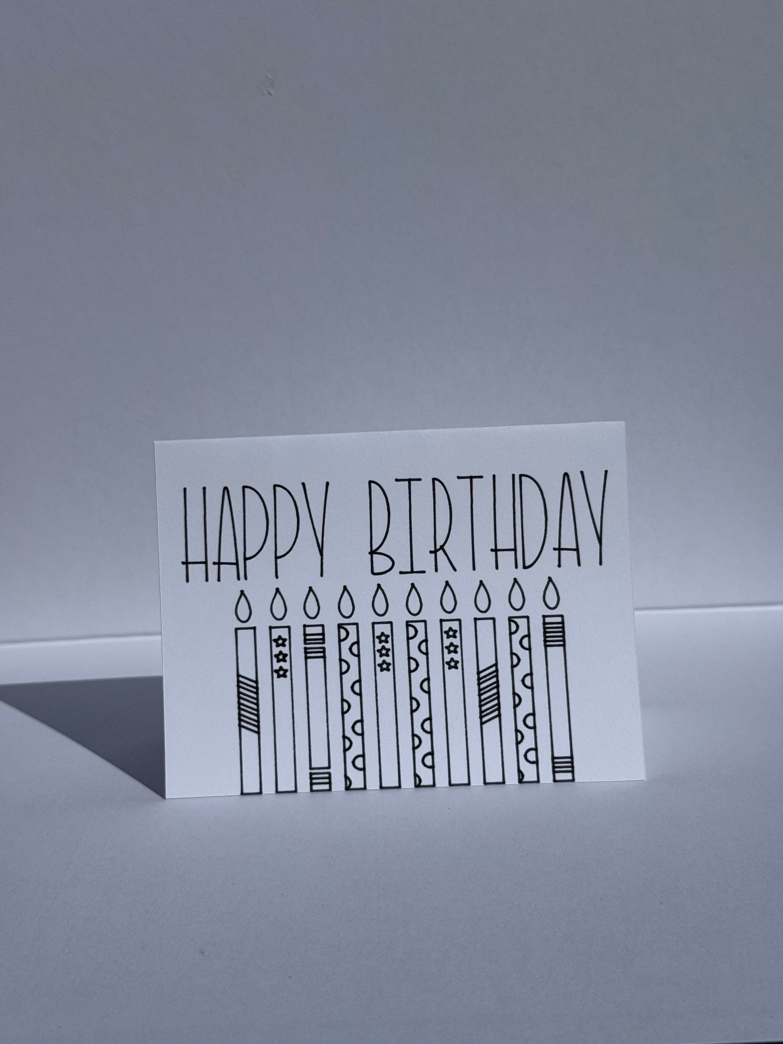 Happy Birthday (big candles) - Cards
