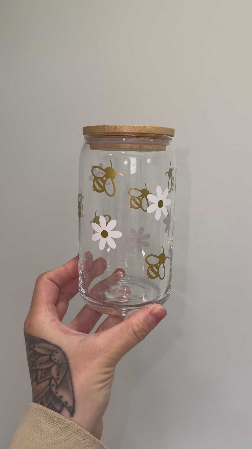 Flower Bees - Glass Tumbler